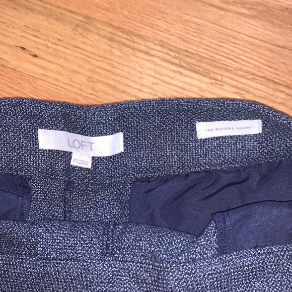 LOFT Textured Sailor Shorts Size 10 - Picture 3 of 7